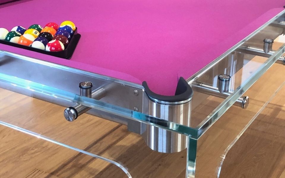 Luxus-Billardtisch aus Glas Carat Light Billards Toulet