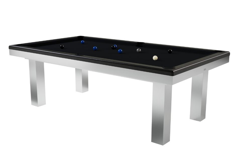edelstahl schwarzer design billardtisch full loft toulet