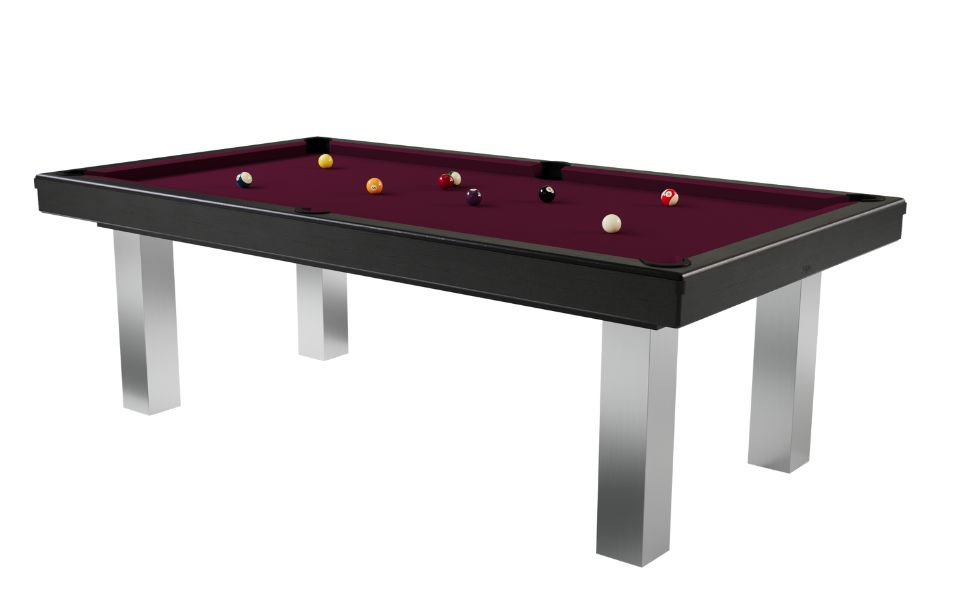 edelstahl schwarzer design billardtisch loft toulet