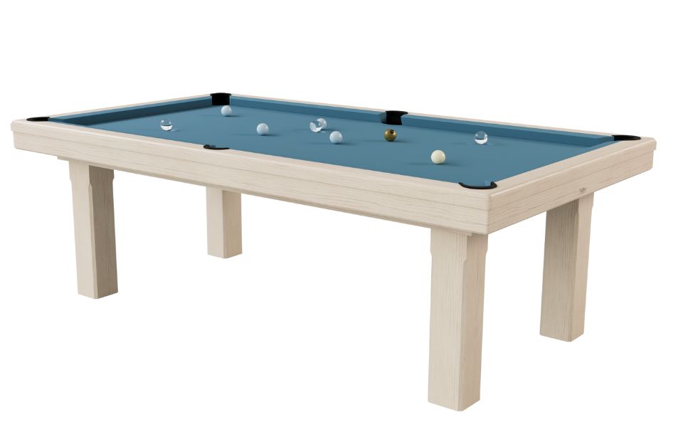 moderner eichen billardtisch blaues tuch broadway toulet