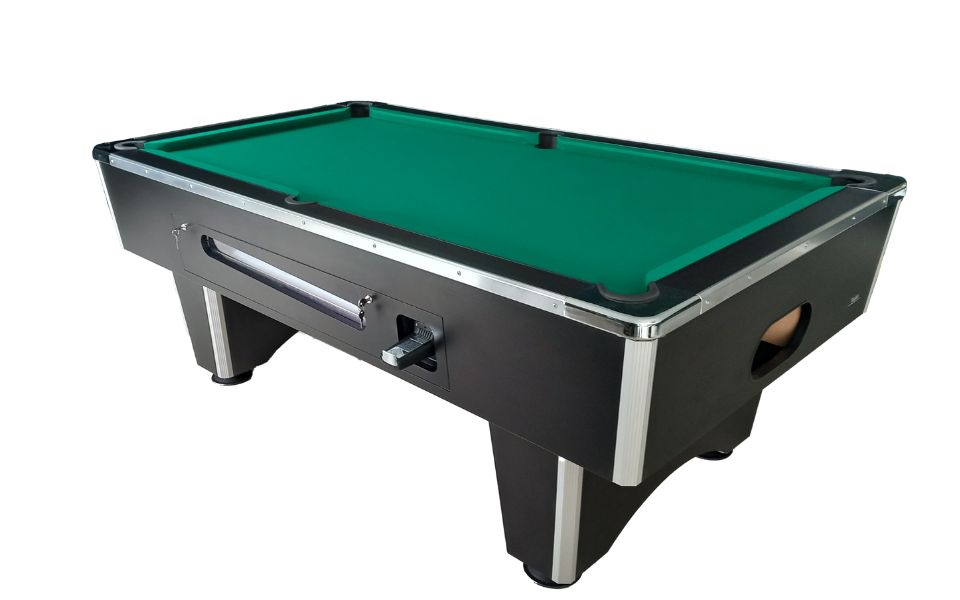 muntautomaat groene zwarte biljarttafel club country toulet